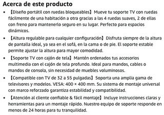 Mueble TV con Ruedas y Cajón