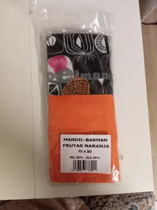 Mandil Barman Frutas Naranjas 75x50cm restaurantes