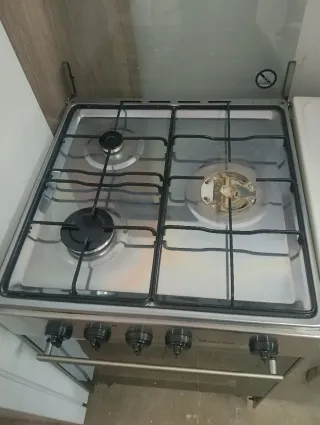 Cocina de gas con horno eléctrico