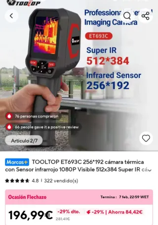 Cámara Térmica Portátil TOOTOP