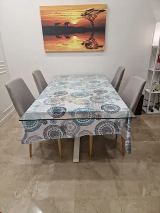 Cristal Mesa Comedor Alta Resistencia