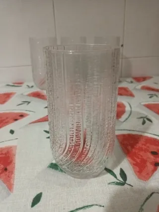 4 Vasos Cristal Labrados
