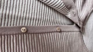 Cárdigan El Corte Inglés mujer beige/blanco