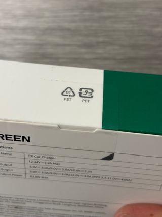 UGREEN Cargador Coche 63W USB-C + USB-A