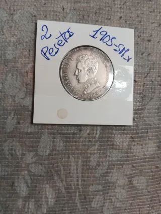 Moneda 2 Pesetas Plata 1905