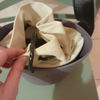 Borsa O bag viola e beige