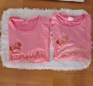 Lote de 2 camisetas rosas Minnie Mouse “Squad”