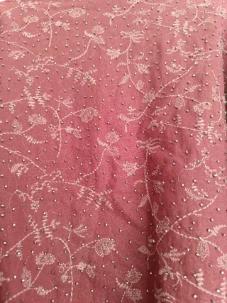 Kimono bordado lino con abalorios zara