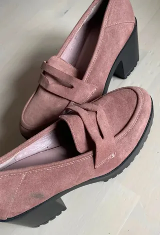 Mocasines rosa empolvado