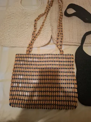 Bolsos Vintage Beige y negro chanpan