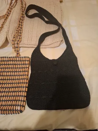 Bolsos Vintage Beige y negro chanpan