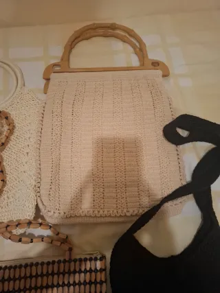 Bolsos Vintage Beige y negro chanpan