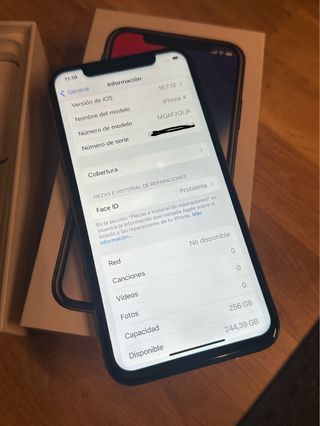 iPhone X 256GB Negro LEER BIEN