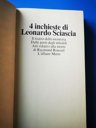Saggio "4 Inchieste di Leonardo Sciascia"