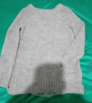 Maglione Motivi XS grigio lana spacco pizzo