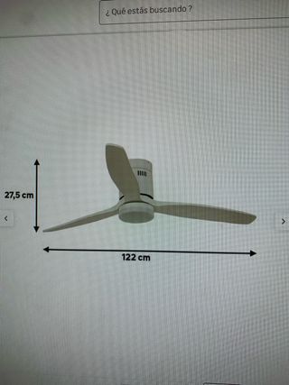 Ventilador Blanco 122cm 18W 1800lm