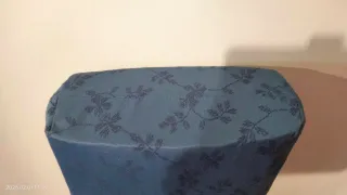 Almohadilla de bolillos azul