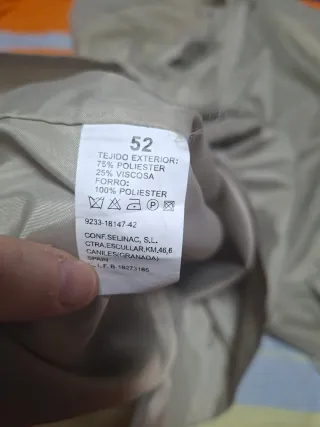 Traje de chaqueta 3 piezas beige