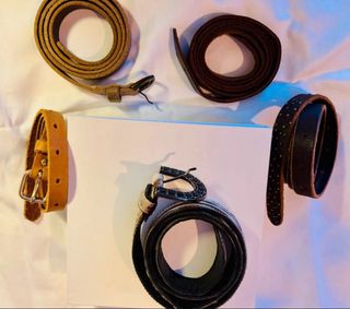 Set 5 cinture vera pelle. Taglia S/M