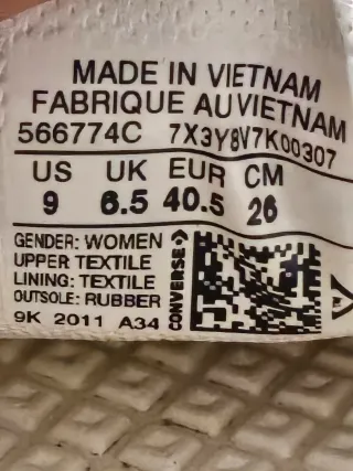 Zapatillas Converse Blancas Mujer Talla 38