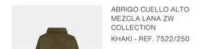 Abrigo corto Zara verde kaqui