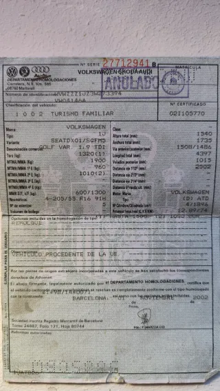 Volkswagen 2002, segunda mano, POCO NEGOCIABLE.