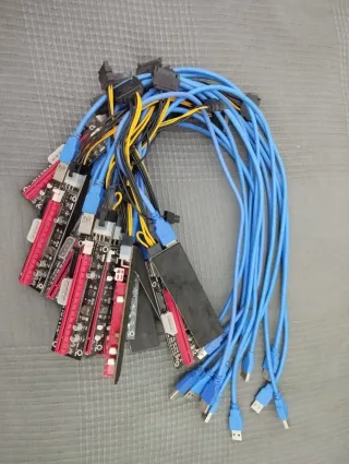 Pack de 13 Adaptadores PCI-E 1X a 16X con USB 3.0