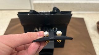 Pendientes Perla Natural Oro 18K Nuevos