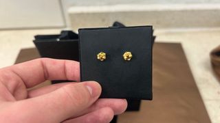 Pendientes Perla Natural Oro 18K Nuevos