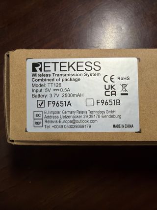 Sistema Guía Retekess TT126 280m