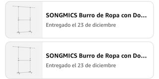 Burro Ropa Doble Barra con Ruedas