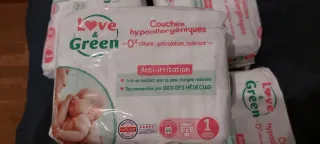 115 Pañales Talla 1 Love & Green Eco