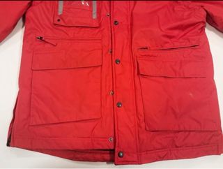 Cazadora de trabajo roja y negra