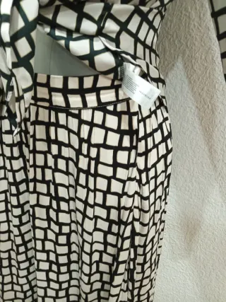 Conjunto Primark cuadros blanco y negro