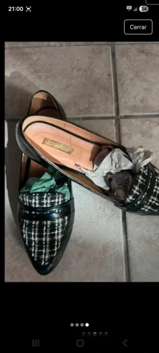 Zapatos planos bicolor