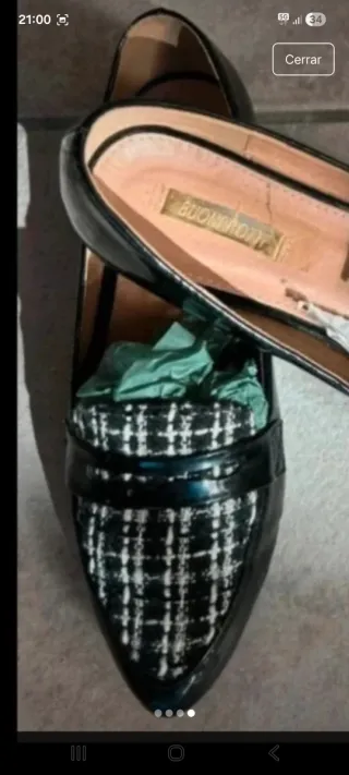 Zapatos planos bicolor