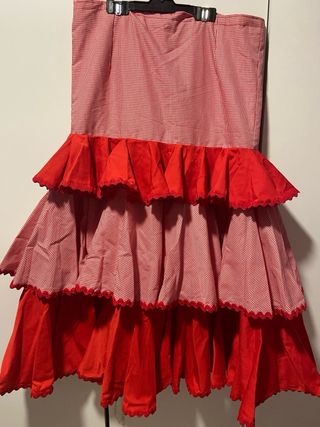 Falda de Flamenca Rojo y Blanco