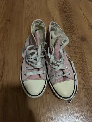 Zapatillas Converse altas rosas originales