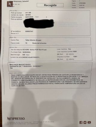 Cafetera Nespresso Vertuo POP Roja