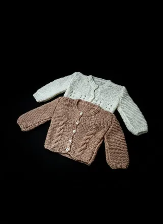 Casacos Malha Bebé Menina 0-6 Meses