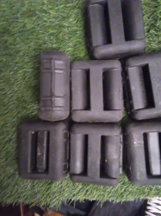 9 Plomos de lastre de goma para buceo (1kg)