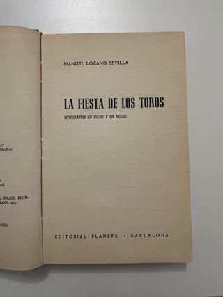 La fiesta de los toros – Libro fotos taurinas