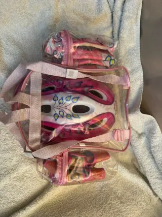 Protecciones para patinaje infantil barbie