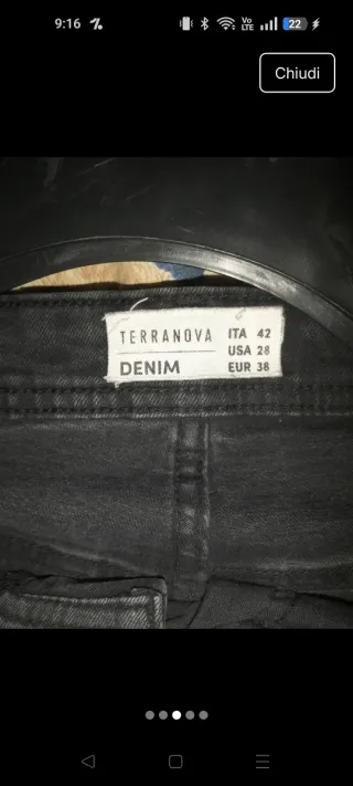 Jeans Uomo Neri Terranova