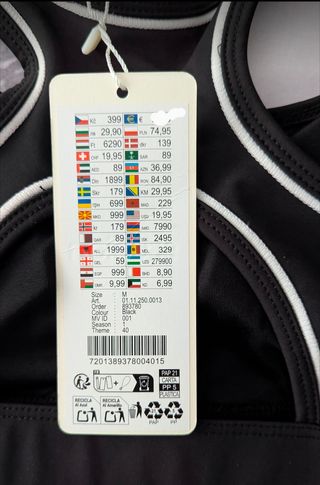 Top deportivo Studio 71 negro tallas M y L