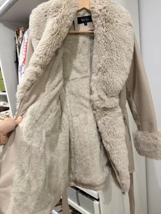 Abrigo polipiel FORRADO PELO