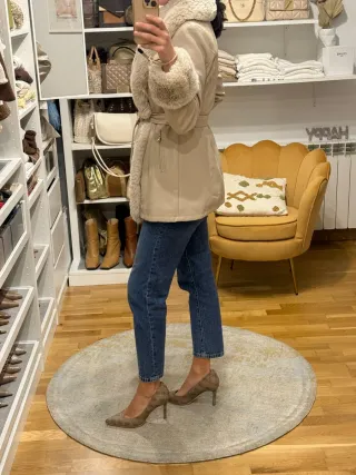 Abrigo polipiel FORRADO PELO