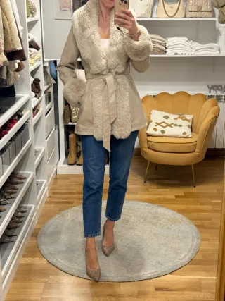 Abrigo polipiel FORRADO PELO