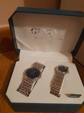 Conjunto 2 Relojes Geneva Quartz