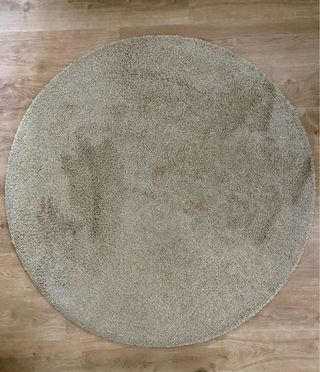 Alfombra redonda de pelo corto - beige Ikea